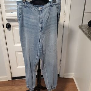 Style And Company Light Blue Denim Jogger Pants